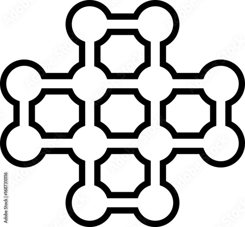 Radial arrangement of dots expanding outward in a structured pattern.