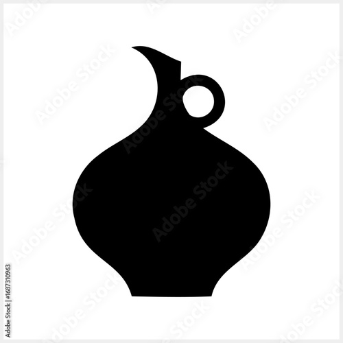 Stencil jug water wine icon Drink clipart Vector stock illustration