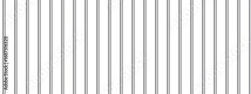 Realistic Prison bars isolated on transparent background. Metal fence jail. Iron jail cage. Sentence and Criminal concept. Metal rods. Vector illustration.