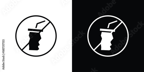 Dont throw away plastic signs set. Black and white silhouette collection