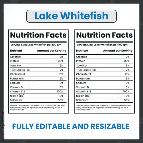 Lake Whitefish Freshwater Fish Illustration
