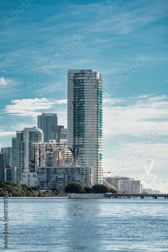 miami Brickell downtown skyscrapers skyline sea blue 