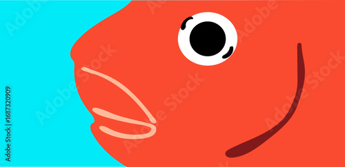 金魚バナーアップのイラスト