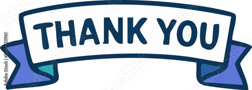 Express gratitude with a simple blue thank you banner.