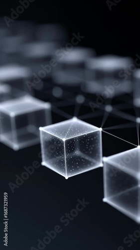 Digital Connections and Data Flow Representation in Futuristic Virtual Environment with Cubes