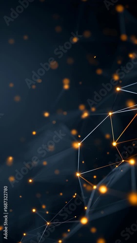Digital Connections in a Modern Abstract Background with Glowing Particles and Lines
