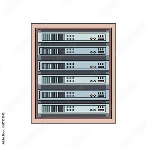 Server Rack with Multiple Units