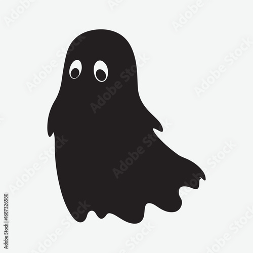 Ghost Sign Isolated Vintage Set Graphic, Ghost Drawing Element Icon Symbol Silhouette Design