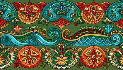 Vibrant, ornate border design