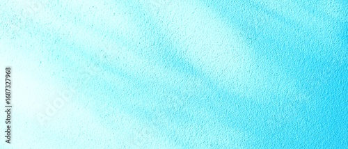 An abstract background of a textured wall with subtle shadows, bathed in a refreshing and bright light blue hue.