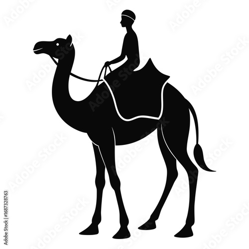 Desert Rider Silhouette Vector