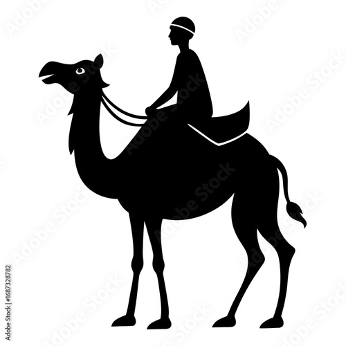 Desert Rider Silhouette Vector