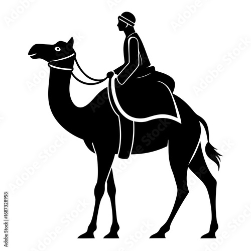 Desert Rider Silhouette Vector