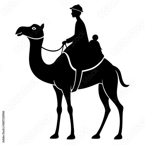 Desert Rider Silhouette Vector