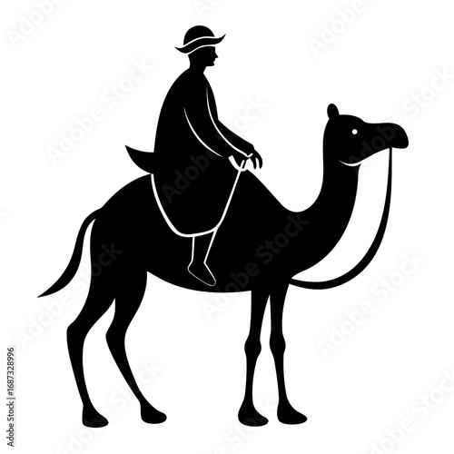Desert Rider Silhouette Vector