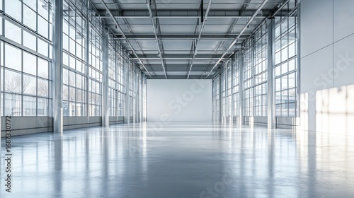 Empty modern warehouse