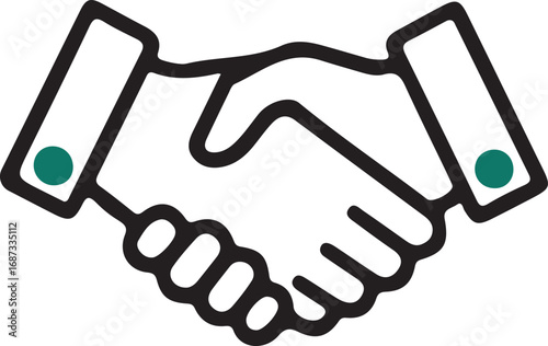 Handshake icon symbolizing agreement partnership business collaboration success deal