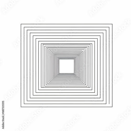 Abstract tunnel Perspective lines Geometric shape Minimalist style Optical illusion high quality professional