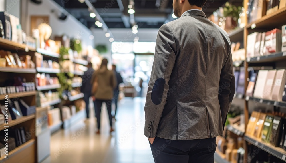 Obraz premium Person shopping grocery store