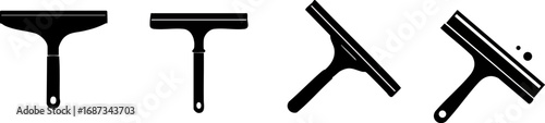 Squeegee Icon Set for Cleaning