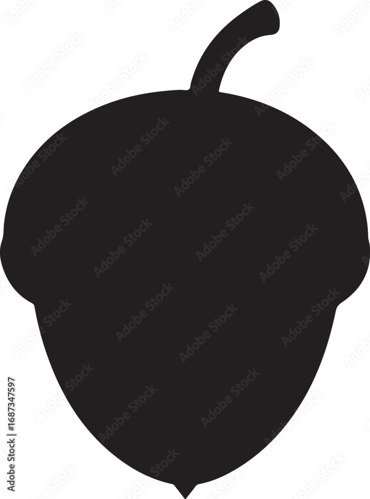 Fototapeta premium Acorn icon in simple style on a white background 