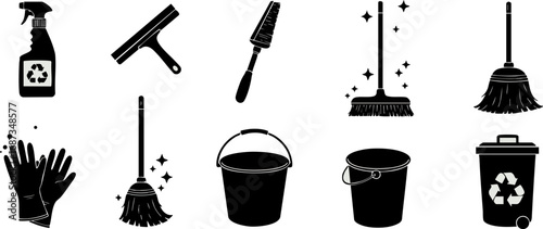 Household Cleaning Icons Collection
