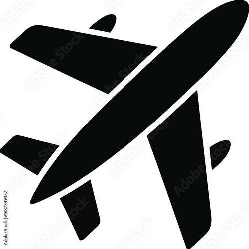 Take off with this modern airplane icon for transportation, travel, and global business themes today!