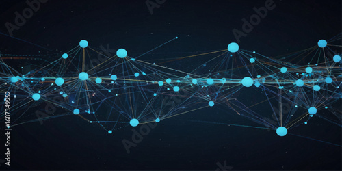  Abstract Network Connection Visualizing Digital Connectivity. A dynamic and visually captivating abstract image showcases a complex network of interconnected points and lines.