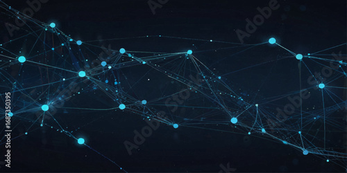  Abstract Network Connection Visualizing Digital Connectivity. A dynamic and visually captivating abstract image showcases a complex network of interconnected points and lines.