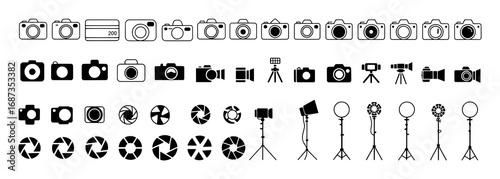 Collection of Camera and Photography Equipment Icons