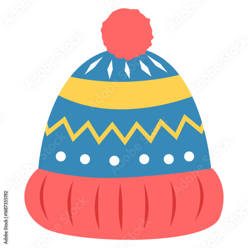 Winter hat or beanie vector