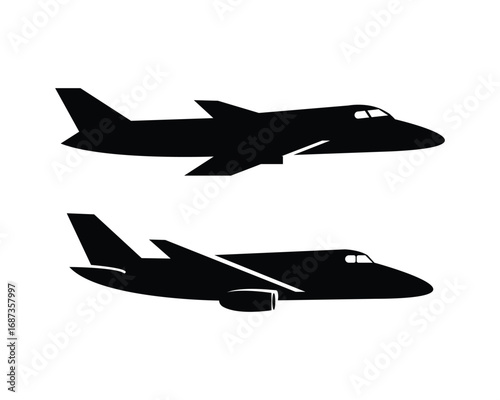Flat airplane travel logo for global tourism business