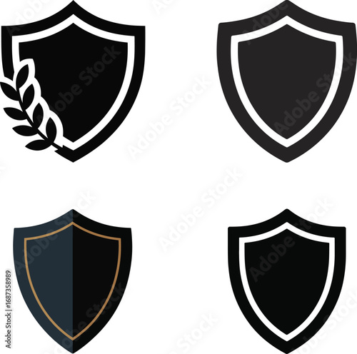 Shield icons convey security, protection, and authority, ideal for branding, apps, games, or website design