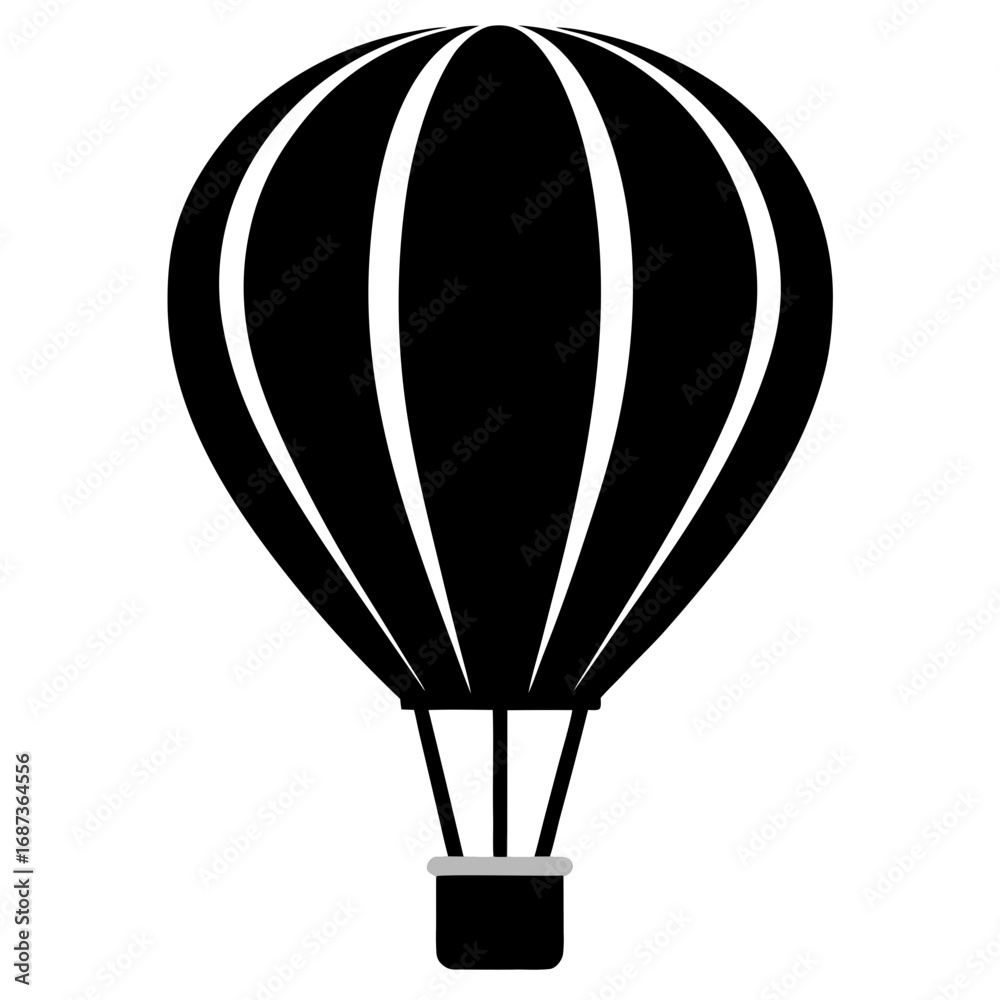 Obraz premium Hot Air Balloon Silhouette Vector