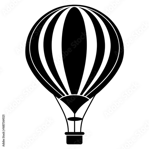 Hot Air Balloon Silhouette Vector