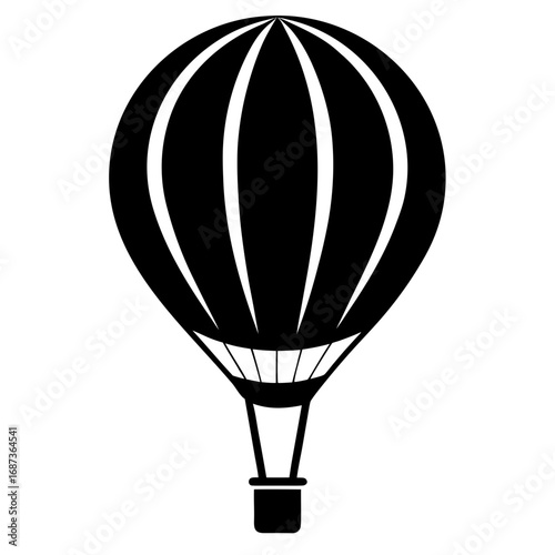Hot Air Balloon Silhouette Vector