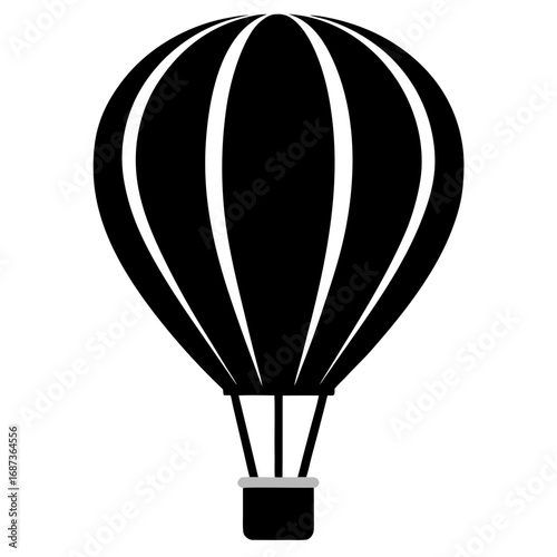 Hot Air Balloon Silhouette Vector