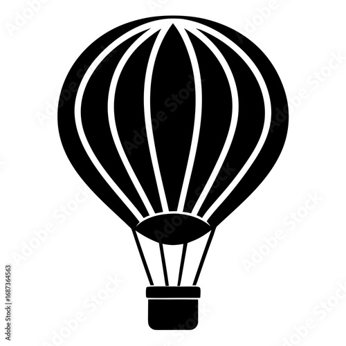 Hot Air Balloon Silhouette Vector