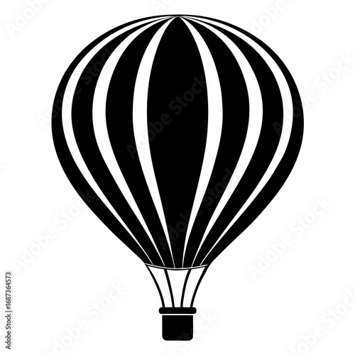 Hot Air Balloon Silhouette Vector