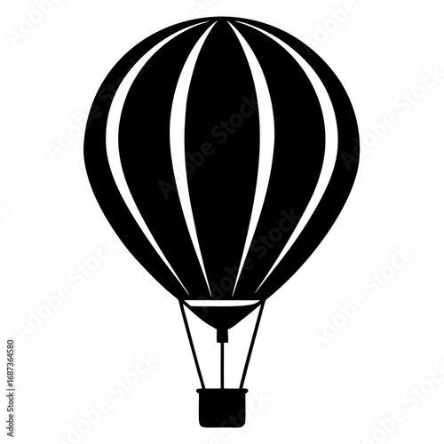 Hot Air Balloon Silhouette Vector