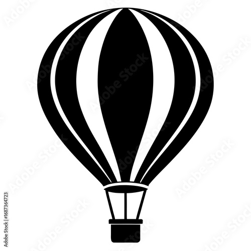 Hot Air Balloon Silhouette Vector