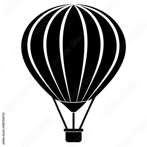 Hot Air Balloon Silhouette Vector