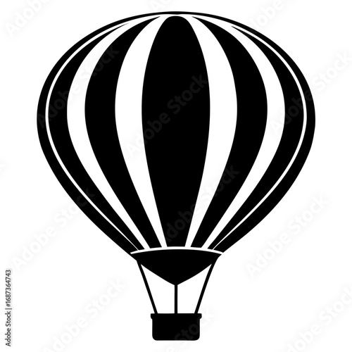 Hot Air Balloon Silhouette Vector