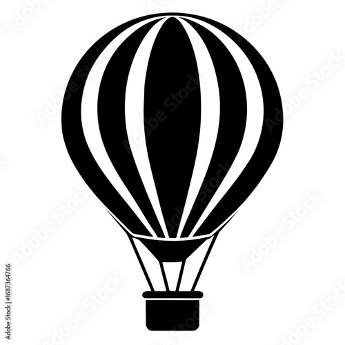 Hot Air Balloon Silhouette Vector