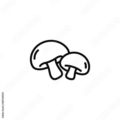 Mushroom Icon for Food, Nature, Cooking, and Educational Design