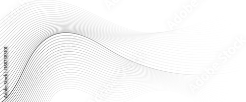 Vector abstract grey background with glowing curved lines and modern wave design	