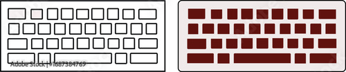 keyboard down glyph flat vector icon, Computer keyboard black line icon ,Editable design icon of keyboard and electronic device infographics. digital devices concepts Vector Modern design.,