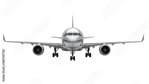 Front View of a Commercial Airplane