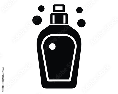 Shaving Cream Icon Simple Black Silhouette Design