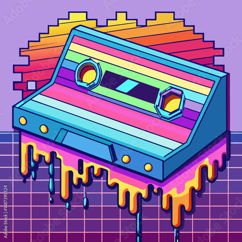 vector illustration of an abstract music background